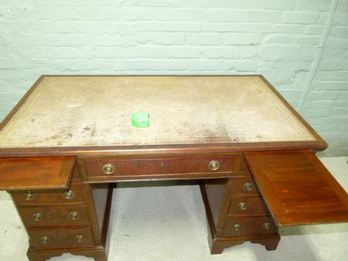 fig 1. Mahogany Three Part Desk