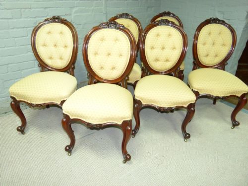 Set of Six Mahogany Dining Chairs