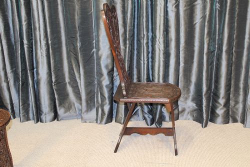 PAIR OF OAK HALL CHAIRS - ADDITIONAL PHOTO 6