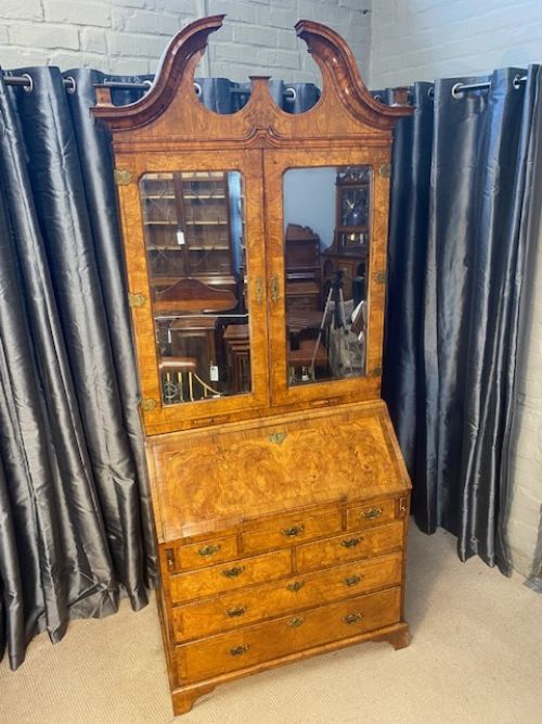 WALNUT BUREAU BOOKCASE