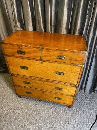 MAHOGANY CAMPAIGN CHEST - ADDITIONAL PHOTO 8