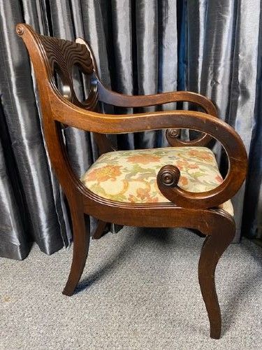 SINGLE MAHOGANY CARVER CHAIR - ADDITIONAL PHOTO 2