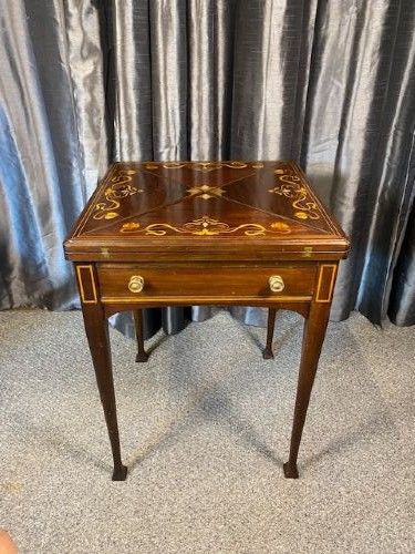 Mahogany Envelope Card Table