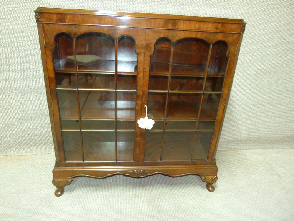 Mahogany Glass Fronted Bookcase