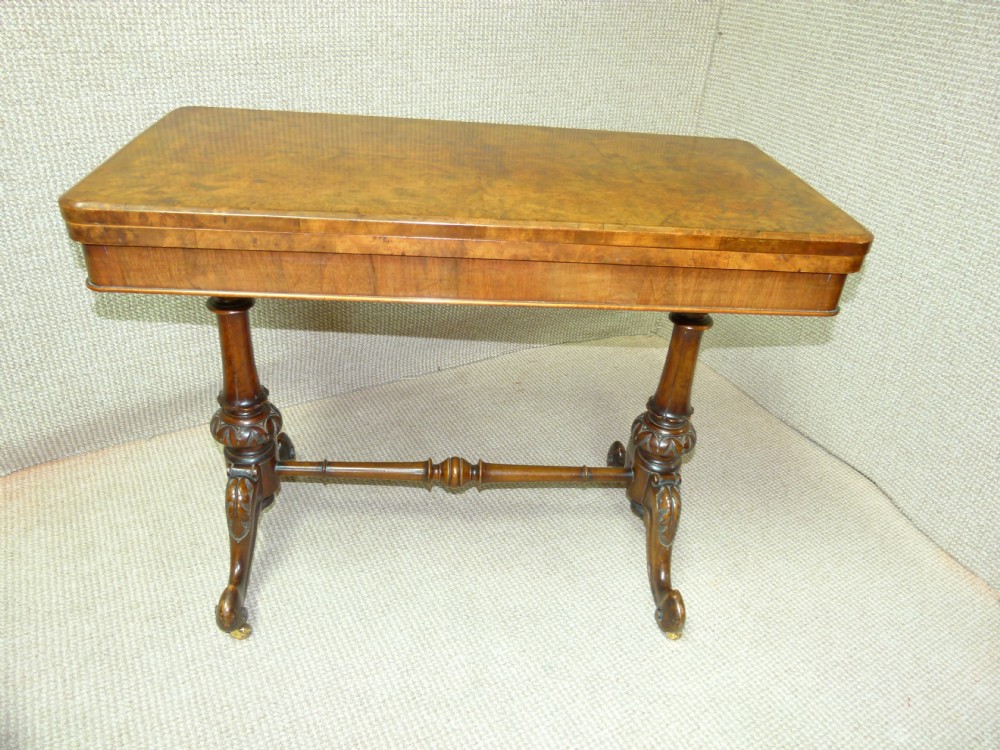 Burr Walnut Card Table