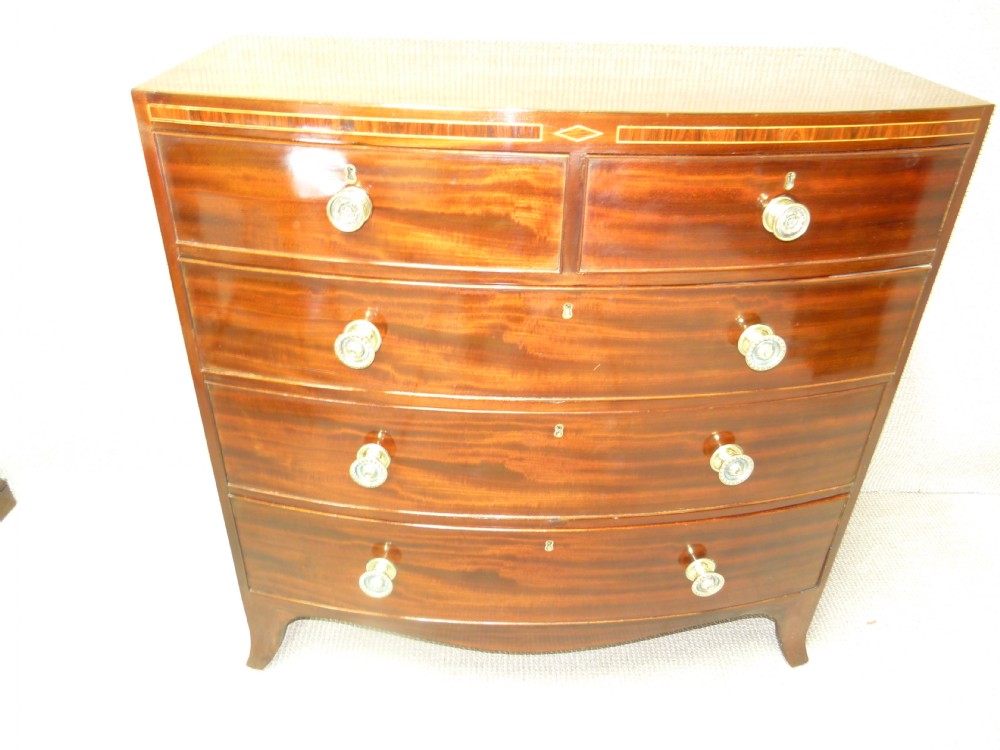 Mahogany Bow Fronted Chest of Drawers