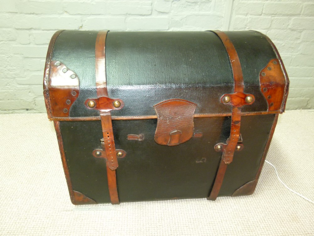 Leather and Canvas Trunk