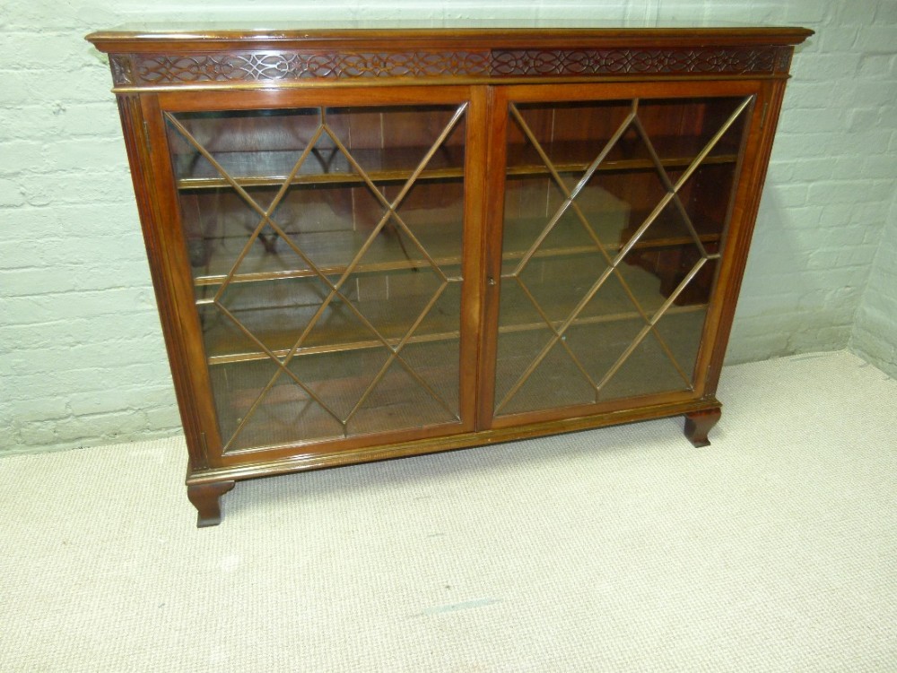 Mahogany Glazed Fronted Bookcase