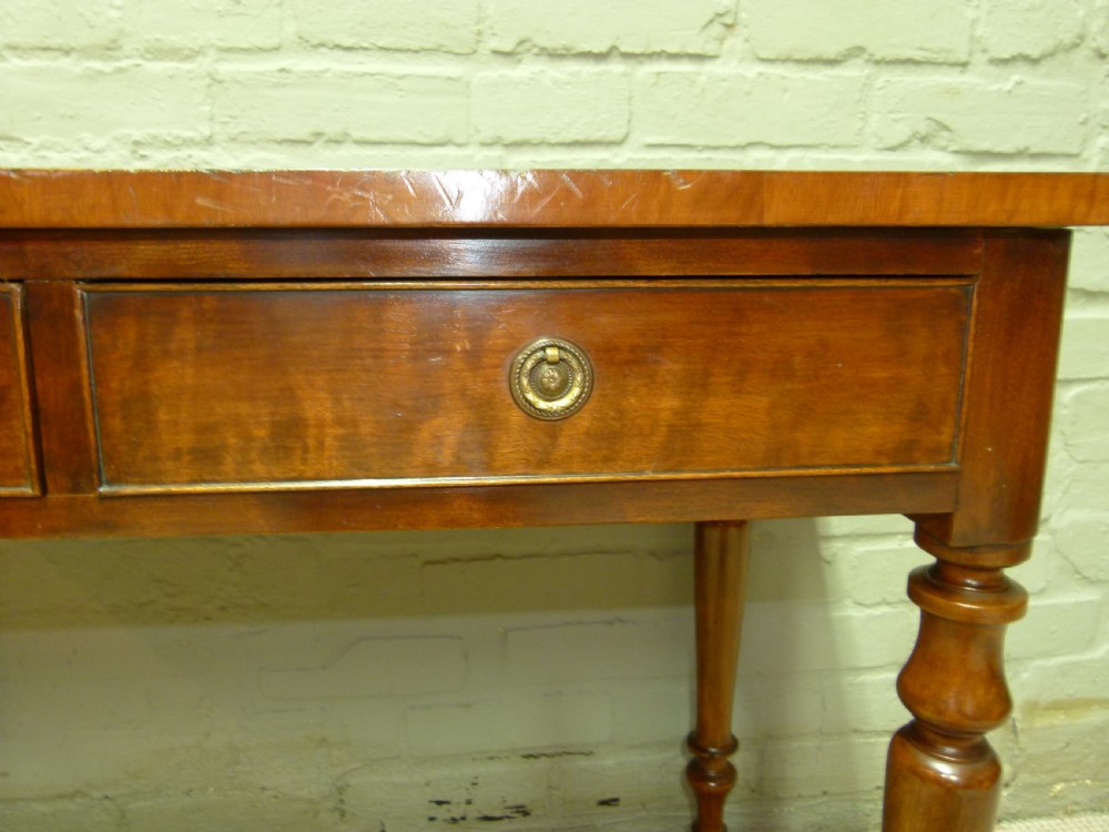 Mahogany Two Drawer Table View III