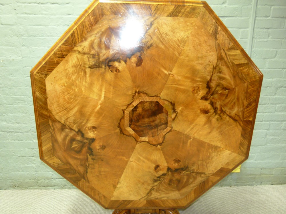 Hexagonal  Walnut Table View III