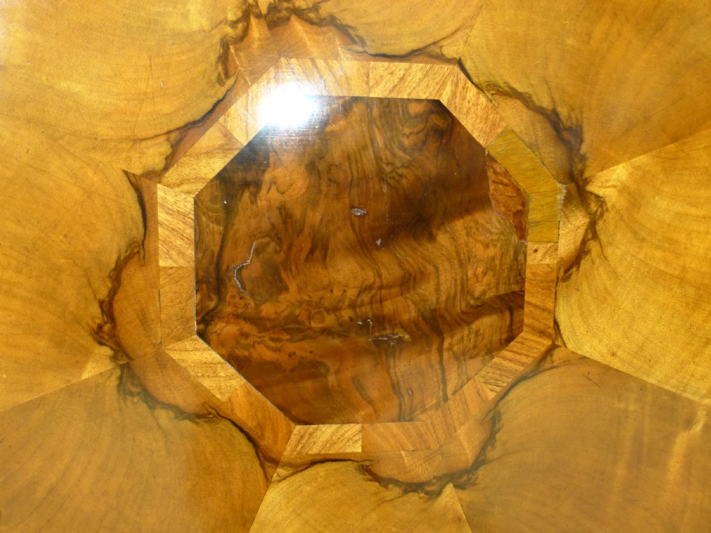 Hexagonal  Walnut Table View IV