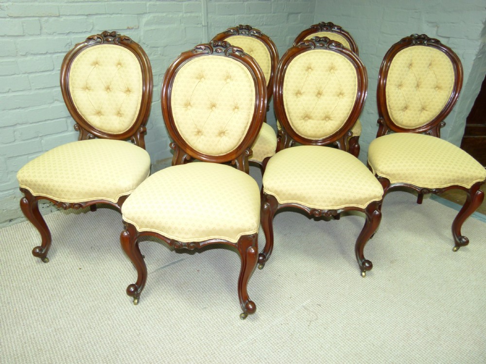 Set Of Six Mahogany Dining Chairs