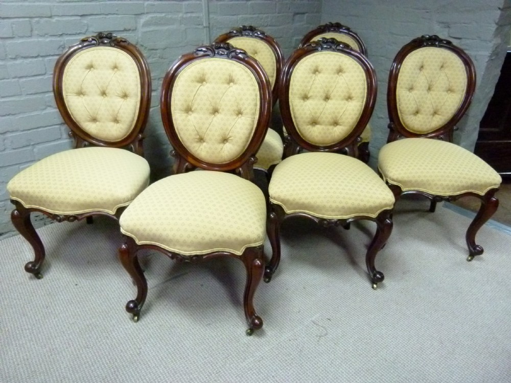 Set Of Six Mahogany Dining Chairs View X