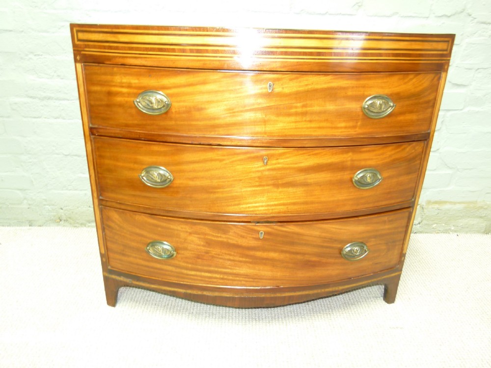 Mahogany Bow Front Chest Of Drawers View VI