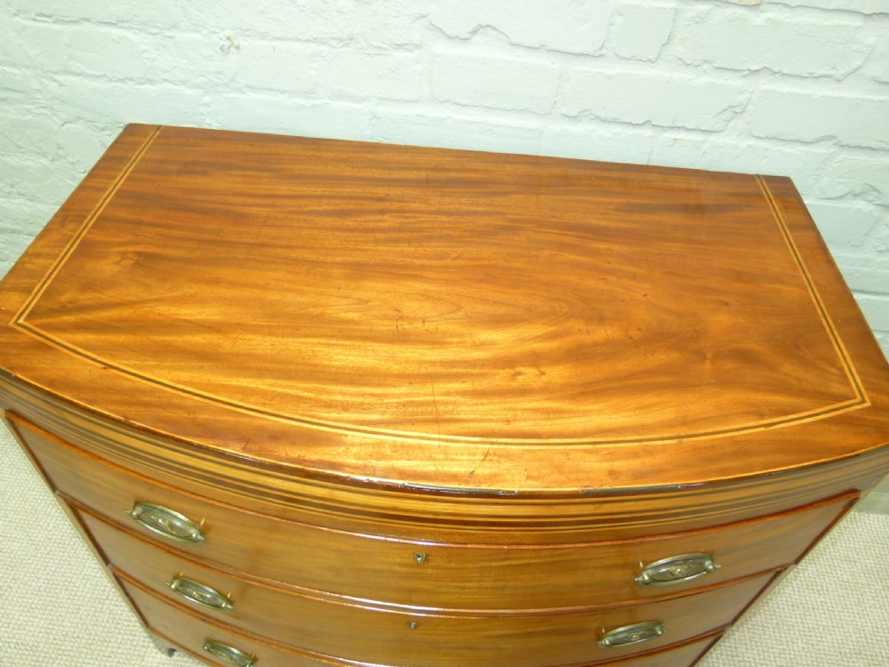Mahogany Bow Front Chest Of Drawers View IV