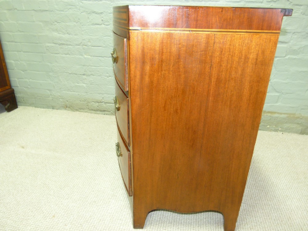 Mahogany Bow Front Chest Of Drawers View V