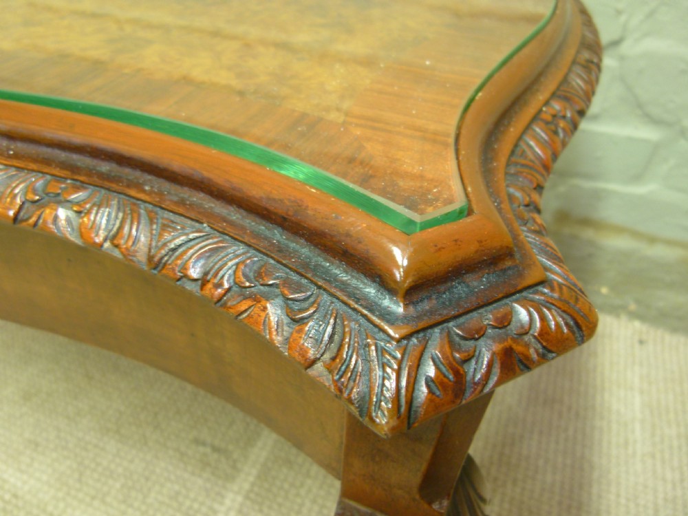 Burr Walnut Nest of three Tables View III