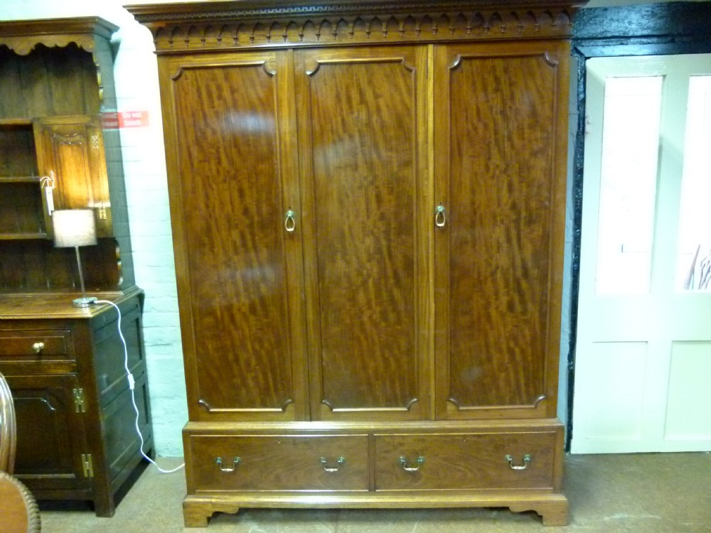 Mahogany Three Door Wardrobe
