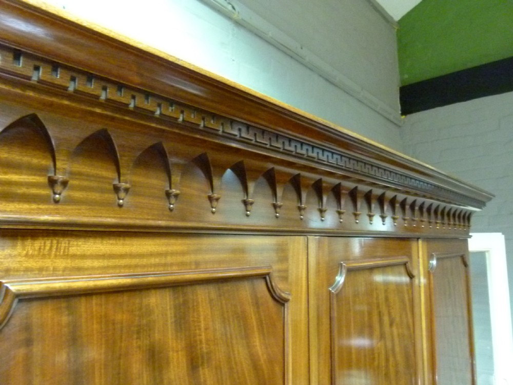 Mahogany Three Door Wardrobe View II