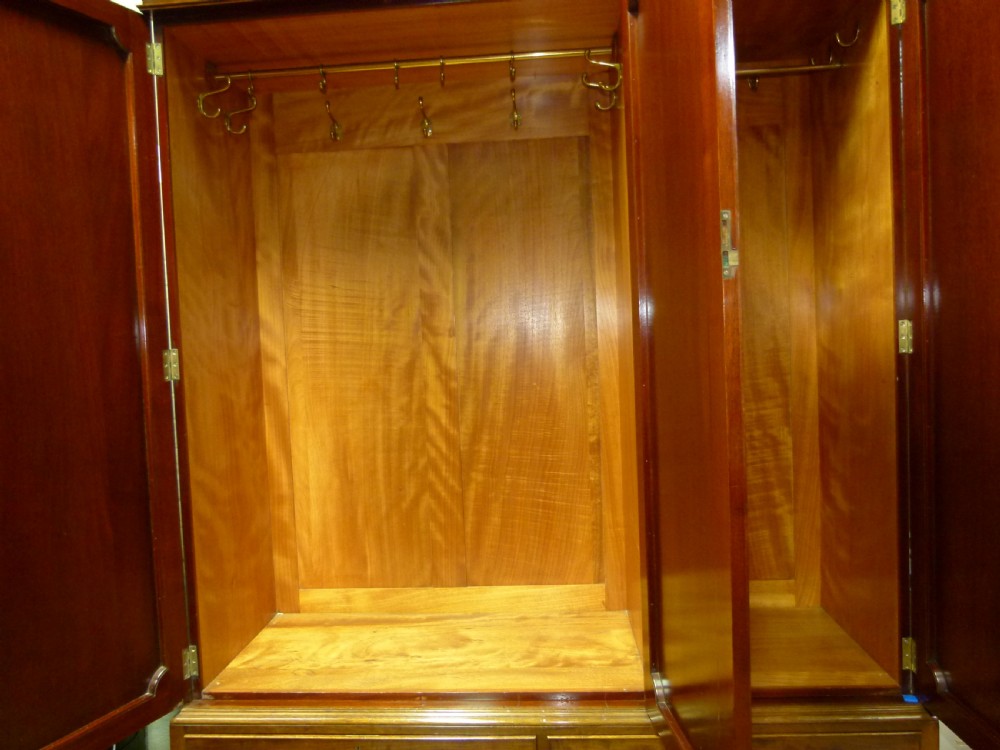Mahogany Three Door Wardrobe View IV
