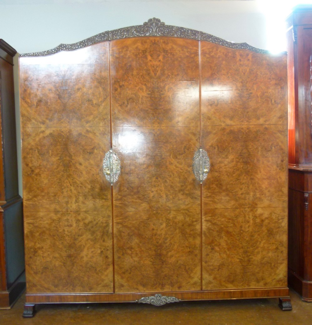 Burr Walnut Double  Wardrobe