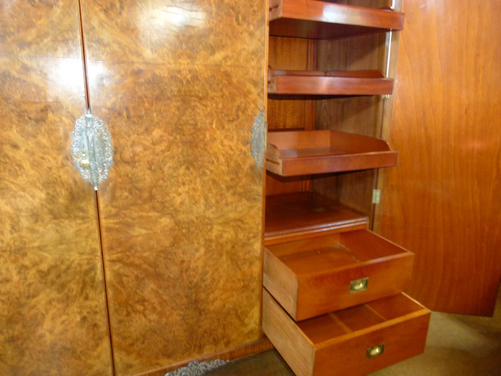 Burr Walnut Double  Wardrobe View V