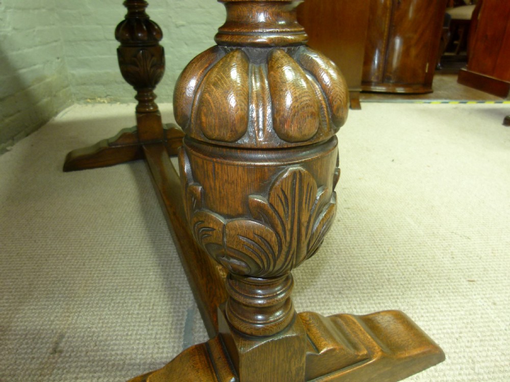 Antique Oak  draw leaf Dining Table View IV