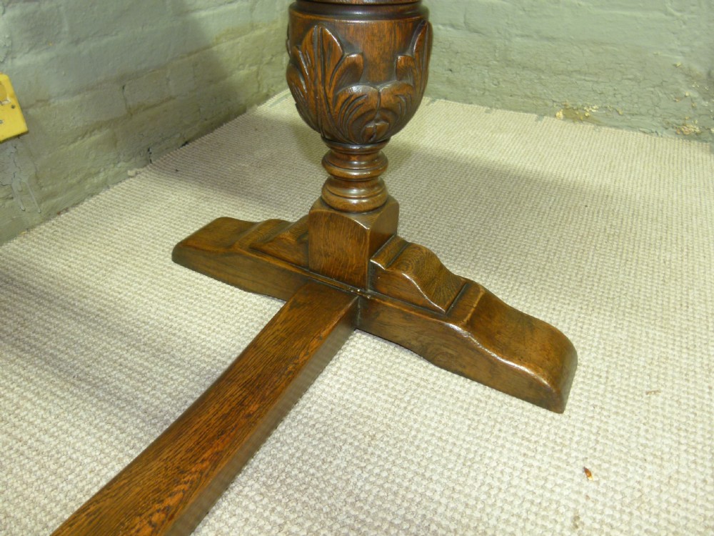 Antique Oak  draw leaf Dining Table View VII