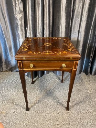 Mahogany Envelope Card Table