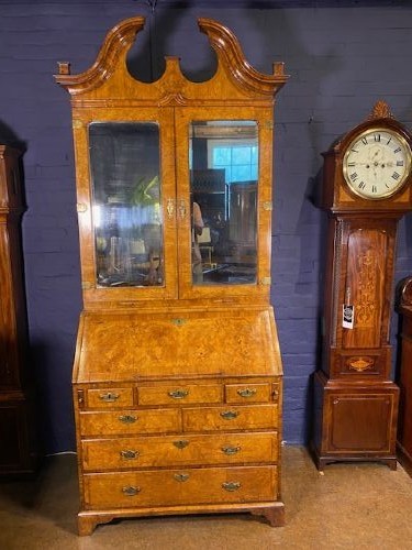 Walnut Bureau Bookcase