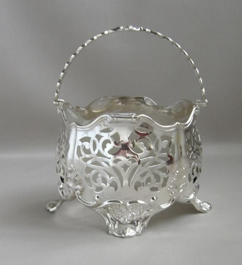 Antique Silver Sugar Baasket.
