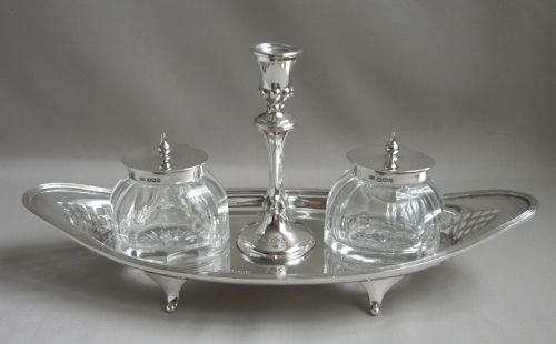 Silver Ink Stand.