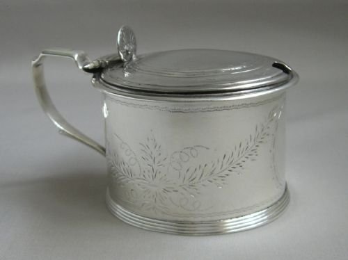 Antique Silver Mustard Pot.