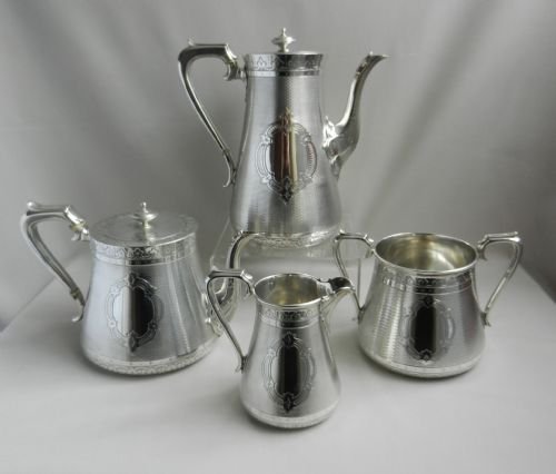 Antique Silver Tea & Coffee Service.