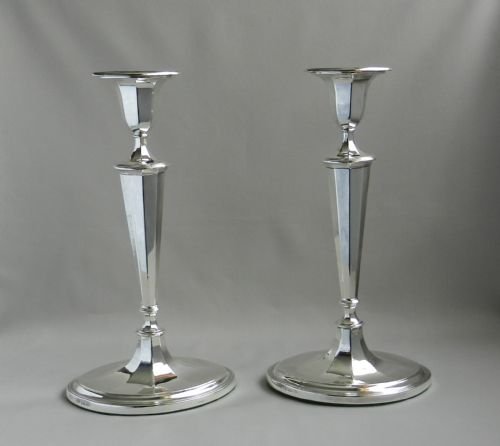 Pair Silver Candlesticks.