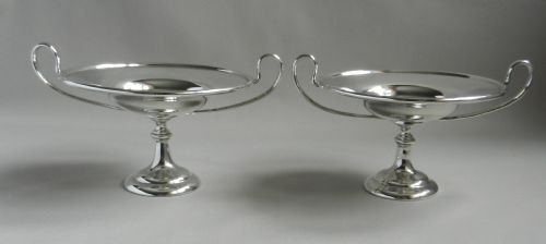 Pair Antique Silver Sweetmeat Dishes.