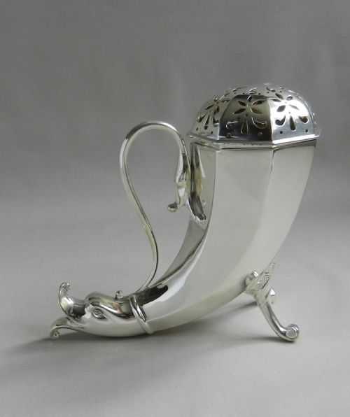 Antique Silver "Viking Horn" Caster.