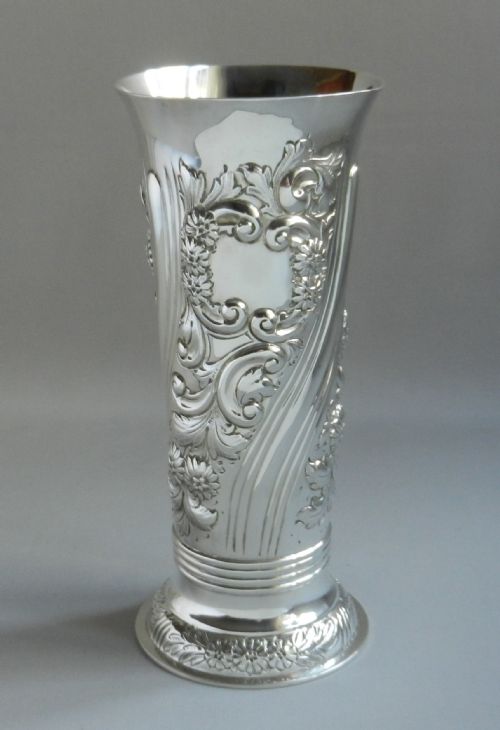 Antique Silver Vase.
