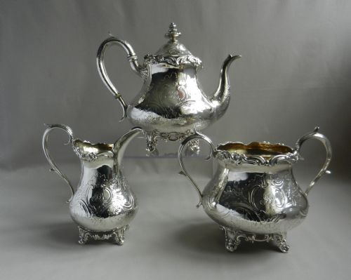 Victorian Silver Tea Set.