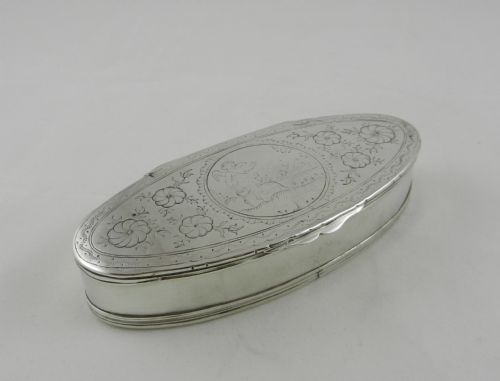 Antique Silver Tobacco Box.