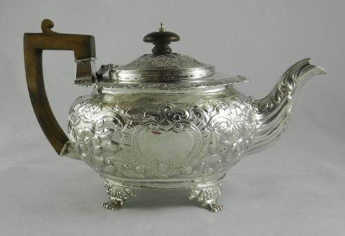 Antique Irish Silver Teapot.