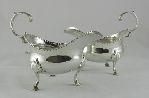 Antique Silver Sauce Boats.