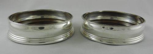 Geo.iii Silver Wine Coasters.