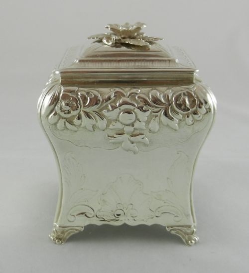 Antique Silver Tea Caddy.