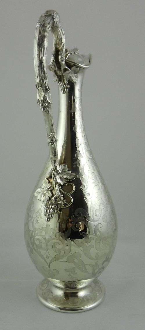 ANTIQUE SILVER WINE EWER - ADDITIONAL PHOTO 2