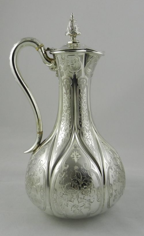 Antique Silver, Lidded Ewer.