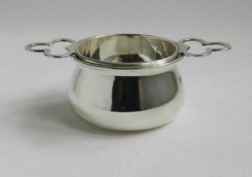Art Deco Silver Tea Strainer.
