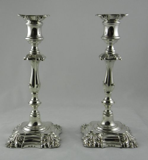 Antique Silver Plated Candlesticks.