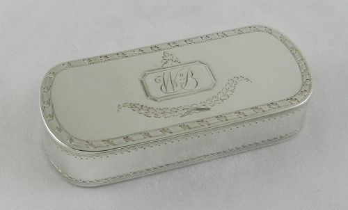 Antique Silver Snuff Box.