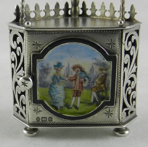 ANTIQUE SILVER ENAMEL FURNITURE MODEL - ADDITIONAL PHOTO 8
